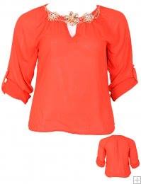 Orange Gold Jewelry 3/4 Hand top