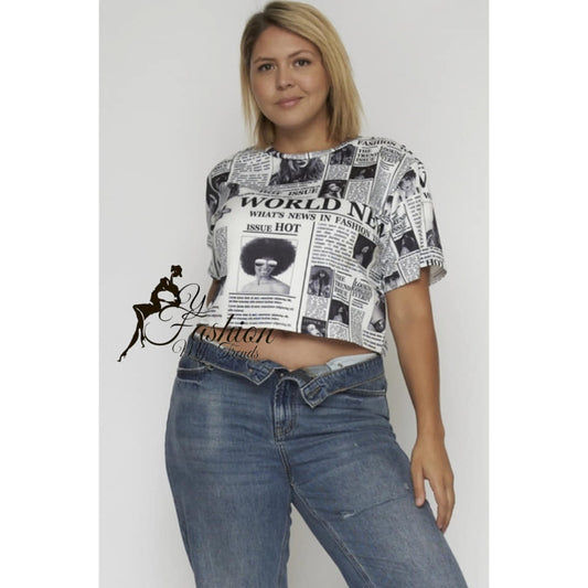 BLACK & WHITE NEWSPAPER TOP