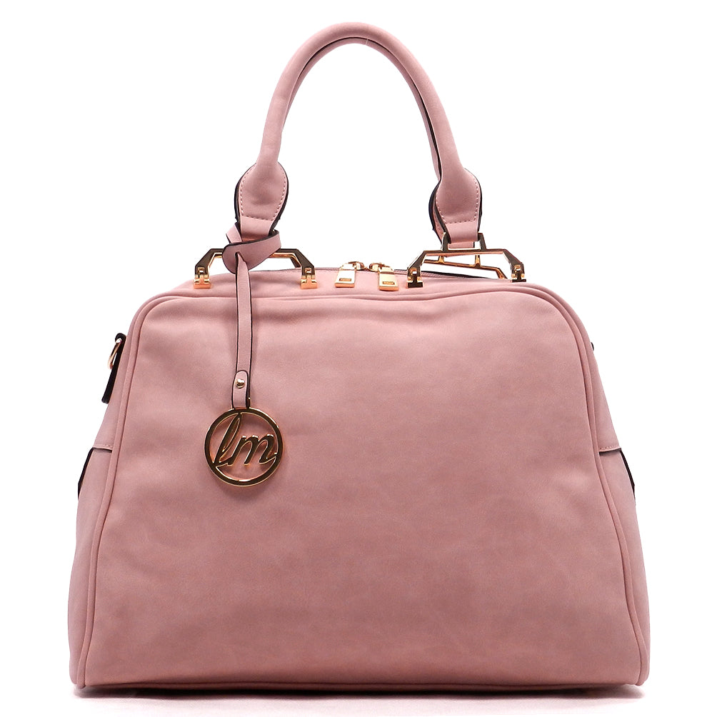 BLUSH TOP HANDLE TRAPELOID TOTE