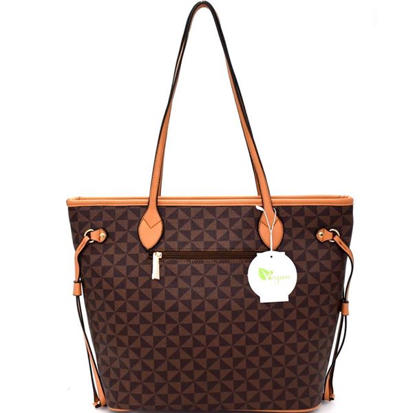 MONOGRAM TWO-TONE SHOPPER TOTE WALLET SET