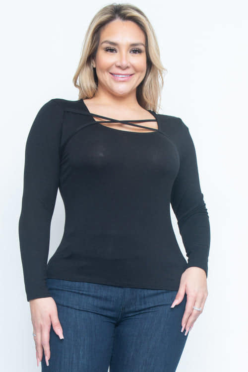 Plus Size Long Sleeve Top