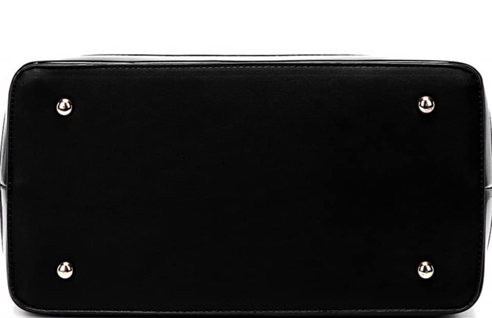 LEOPARD TRIM 2-WAY BOSTON SATCHEL WALLET SET